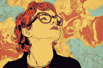 draw your portrait photo in linocut style