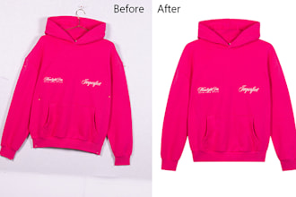 ghost mannequin symmetrical neck joint and clothing product photo editing