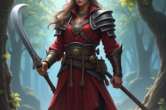 do make a d and d character art illustration for you