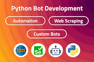 do python script bot development and web scraping
