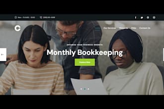 design bookkeeping website tax, finance, accounting website using crocoblock