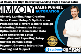 build simvoly website gohighlevel landing page systeme io simvoly sales funnel