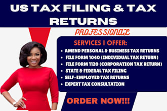 do personal amend tax, file US tax return, form 1120, 1040, be tax consultant