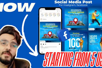 design social media posts, image ads, banners for facebook instagram x linkedin