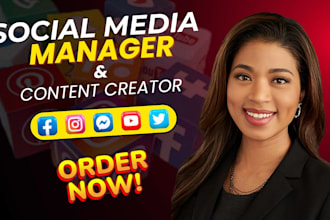 be your social media manager content creator instagram tiktok linkedin marketing