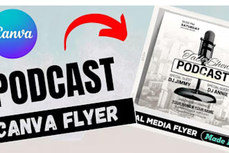 do podcast flyer podcast logo design banner thumbnail webinar event banner