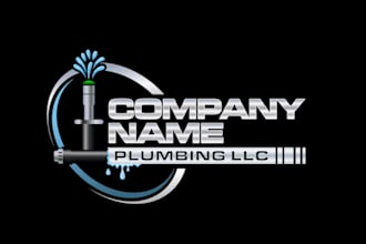 design professional plumbing and cleaning logo