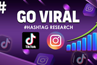 give you an effective tiktok and instagram  viral hashtags