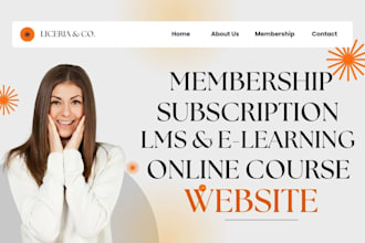 build wordpress lms website membership website subscription  elearning website