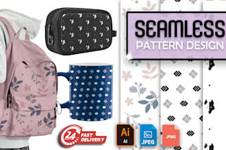 create seamless pattern design for textile, fabric etc