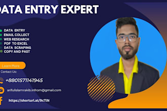 do data entry,email list,web research,company research