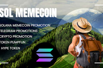 solana meme coin promotion, telegram growth, hype token pumpfun, sui, cto ,sol
