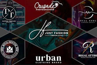 design luxury clothing fashion brand, apparel beauty and bout clothin brand logo
