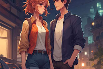 make a anime couple character art anime style