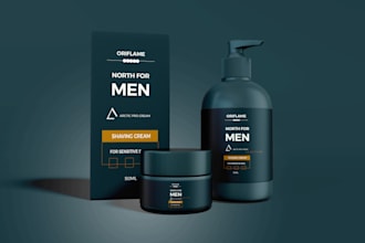 design modern cosmetic label and product label