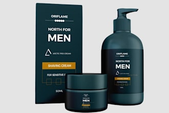 design modern cosmetic label and product label