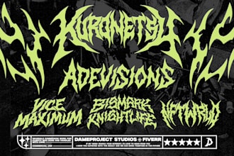 make death metal, metalcore, hardcore punk logo band merch