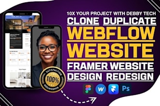 clone duplicate redesign website to webflow website framer website landing