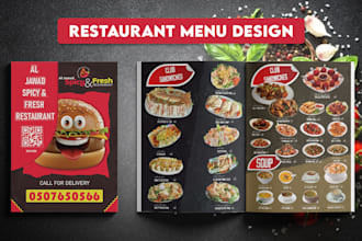 do modern restaurant menu with drink menu design