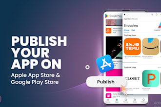 publish your app on my google play or console or app store