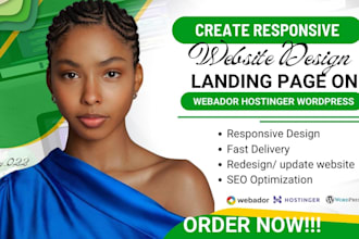 build redesign fix hostinger wordpress website design webador wix landing page