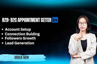 be your linkedin marketing manager, b2b b2c appointment setter