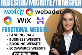 design migrate or update wix weebly webador website hostinger website redesign