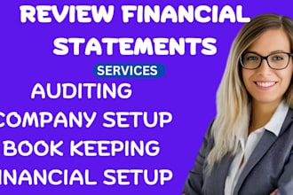 audit, review financial statements as US CPA