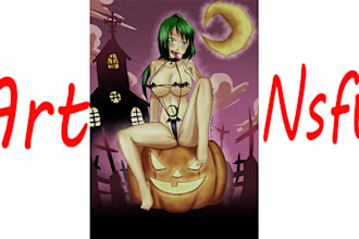 draw an sfw or nsfw art in anime or semi realistic style