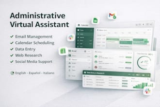 administrative virtual assistant and data entry