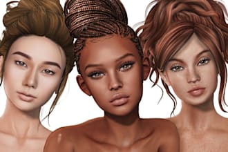create custom second life model 3d assets custom model for vrchat