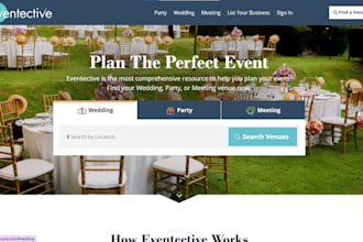 design catering website event planning management website with booking website
