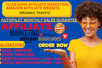 build clickbank, amazon website affiliate marketing sales funnel, shopify sales