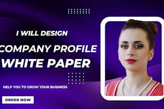 do company profile design, company profile, white paper design, annual report