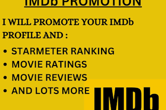 do organic imdb page promotion to increase movie rating and ranking