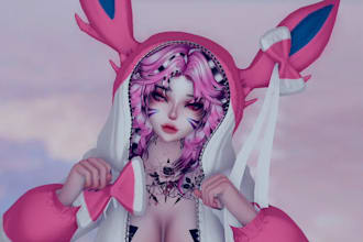 edit rig vrchat avatar furry vrc avatar anime 3d model vr chat nsfw character