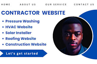 build hvac, pressure washing, roofing, general contractor construction website