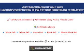 prepare you for your six sigma certification with coaching and study help