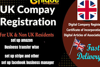 l do UK company registration with office address, vat and tax filing
