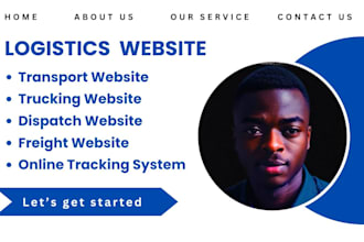 build logistics, cargo, freight, dispatch, trucking website with online tracking