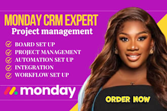 set up monday com automation monday crm monday workflow expert virtual assistant