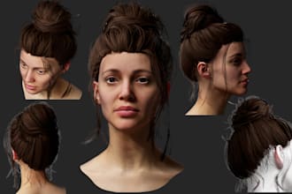 sculpt realistic 3d face, 3d head, 3d bust, 3d full body model 3d printing