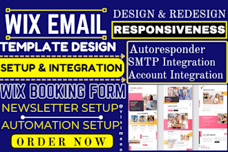 design wix email newsletter automation campaign email template booking forms