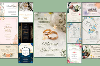 design invitation, wedding, baby shower and greeting card for your big day