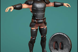 armoured 3d character, fix game assets, texture, animate, rig for unity, cc4 ue5