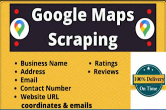 do google map scraping, lead generation, b2b data extraction