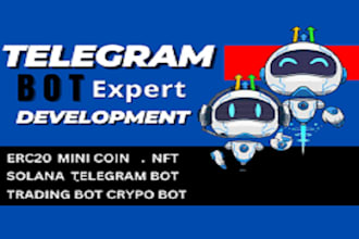 build telegram crypto bot, telegram trading bot, solana bot, forex bot, ton bot