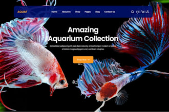 design aquarium shopify store aquarium sea food store fish bait pleco website