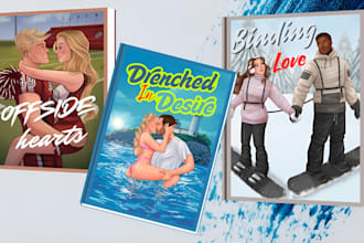 design custom romance book cover illustration ebook cover design paperback cover
