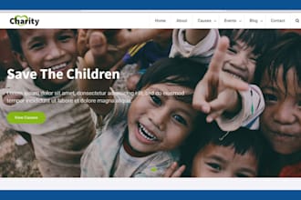 build a nonprofit ngo website and charity website donation website 501c3 website